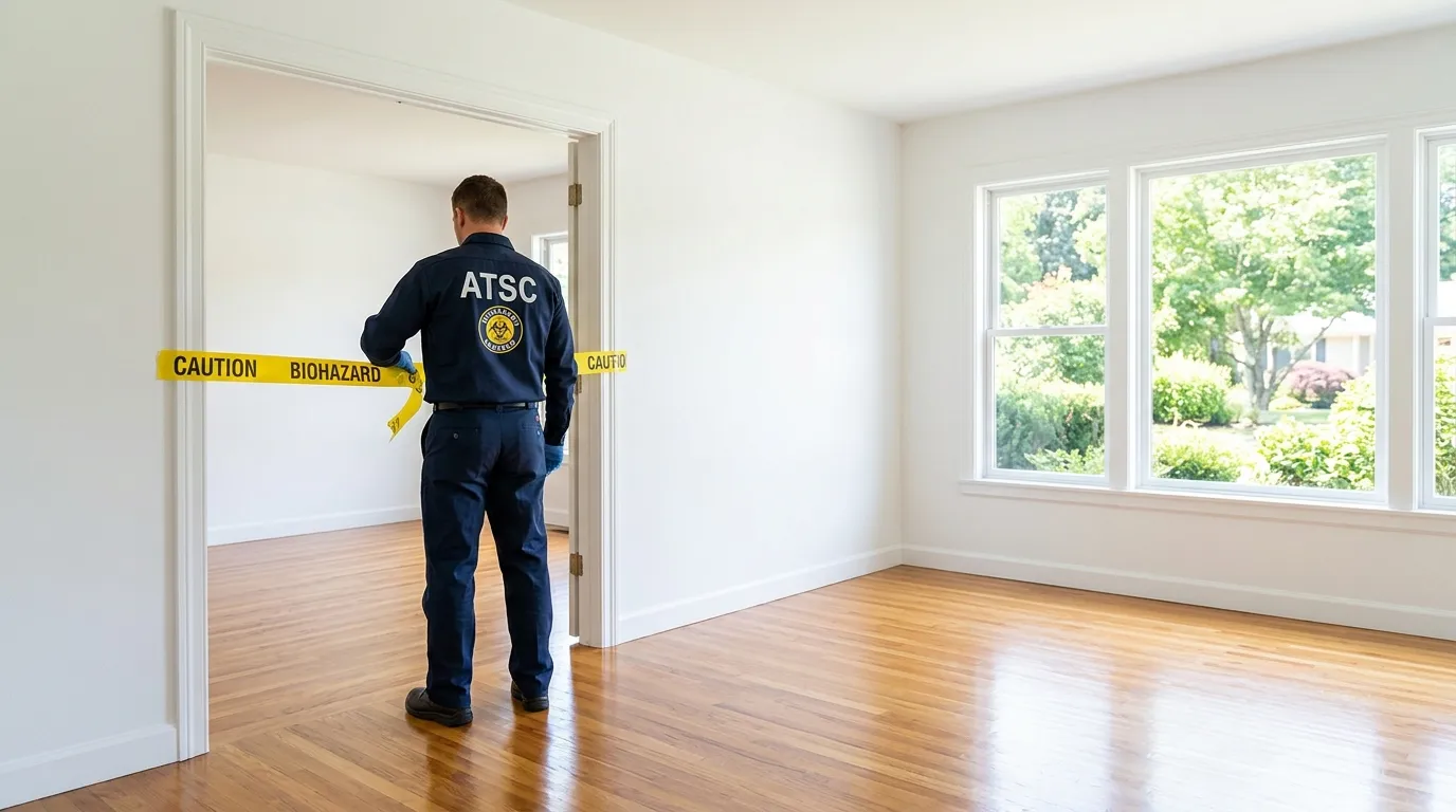 Certified biohazard cleanup crew performing Crime Scene Cleanup in Powell